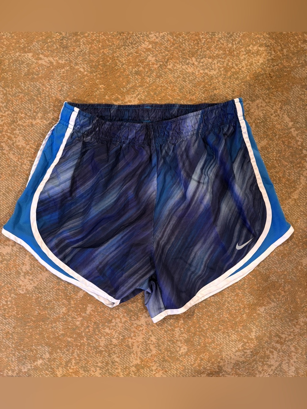Nike Dri-FIT Tempo Running Shorts Womens Blue Lined Athletic Size M